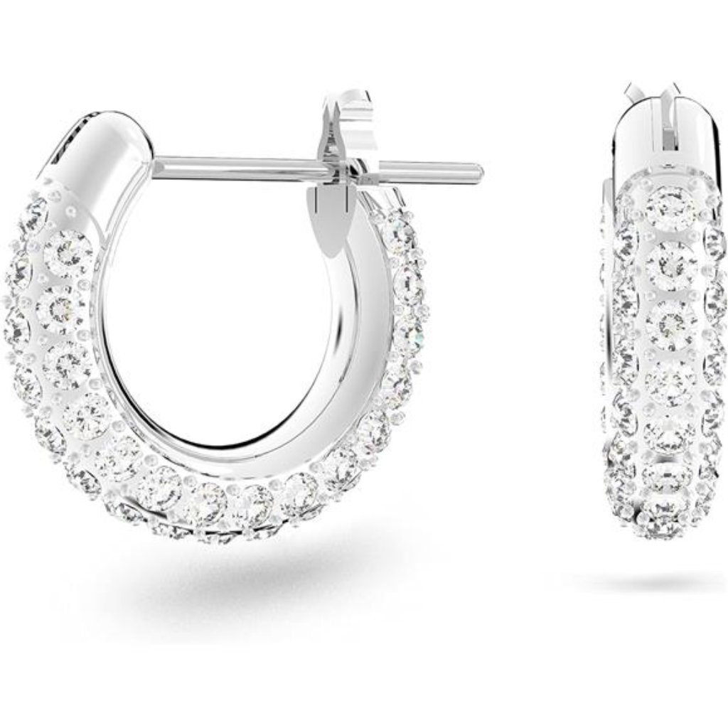 Swarovski Stone Crystal Pierced Hoop Earring Jewelry Collection Trendy